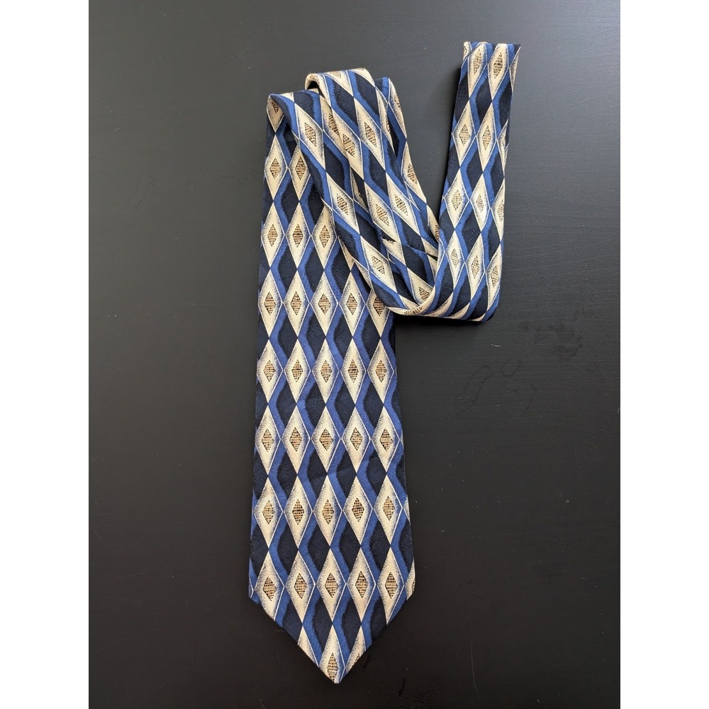 Keith Daniels Tie Necktie Italy - New York Silk‎ USA Diamond Print Multicolor